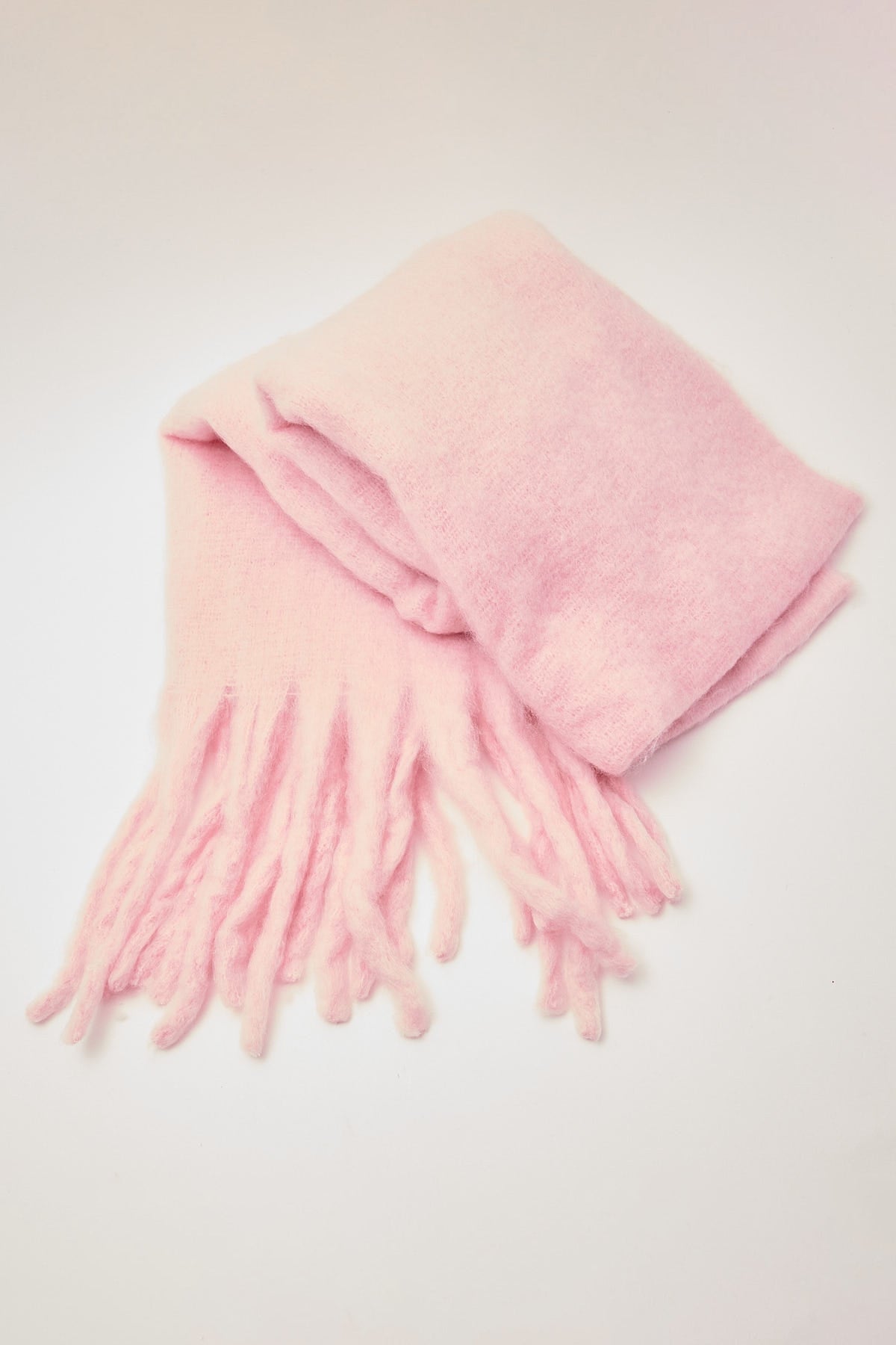 Perfect Stranger Plush Oversized Knit Scarf Baby Pink