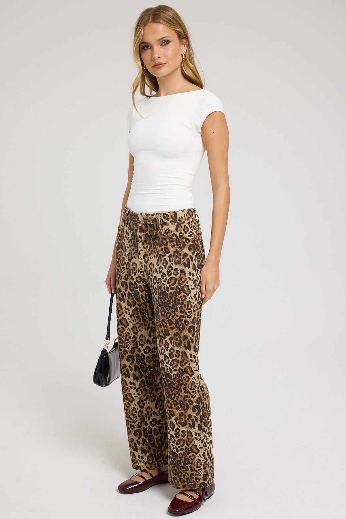 Luck & Trouble Lira Low Rise Baggy Leopard Pants Animal Print