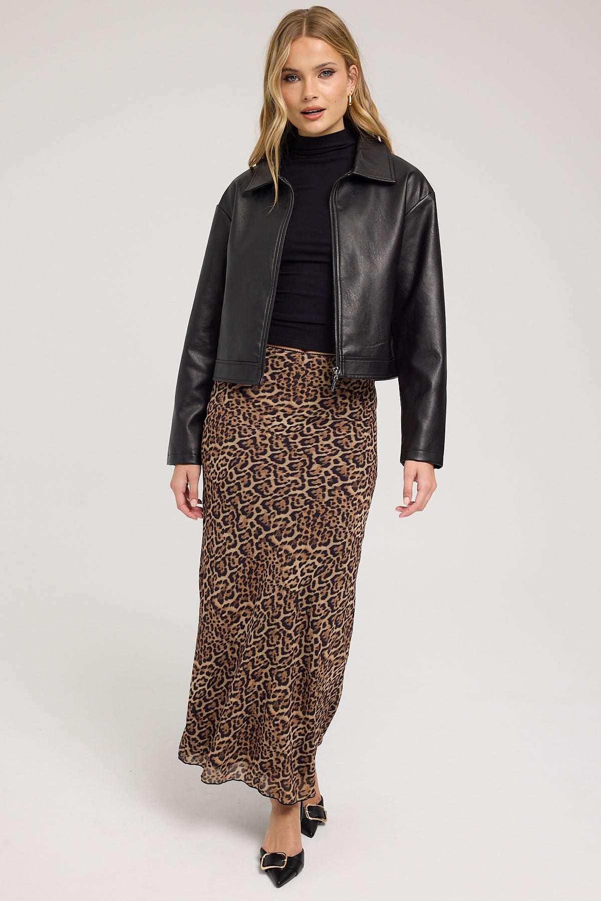 Perfect Stranger Serengeti Leopard Midi Skirt Leopard Universal Store