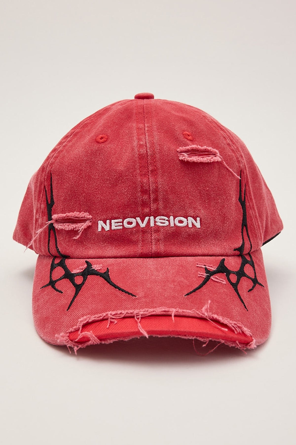 Neovision Platinum Distressed Dad Cap Red