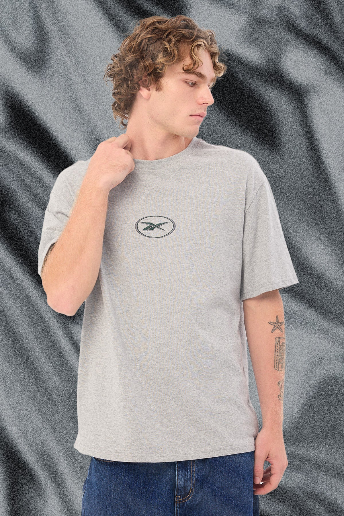 Reebok Reebok Small Vector Tee Grey Marle