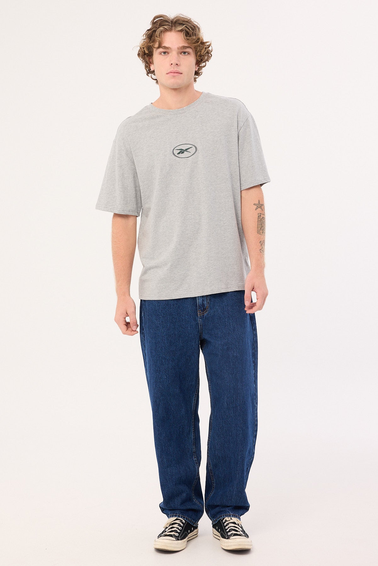 Reebok Reebok Small Vector Tee Grey Marle