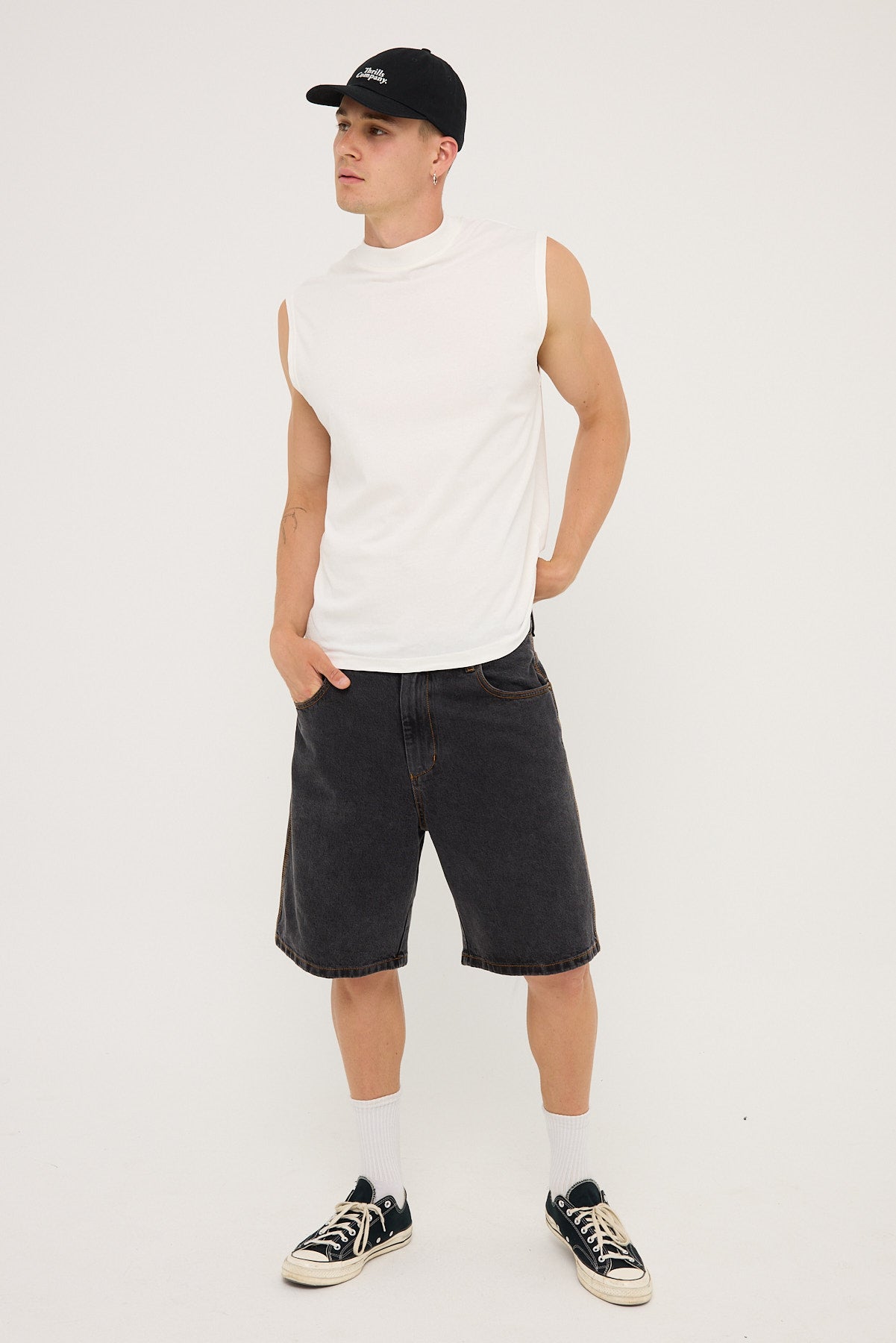 Open Archive Organic Boxy Muscle Tank Off White