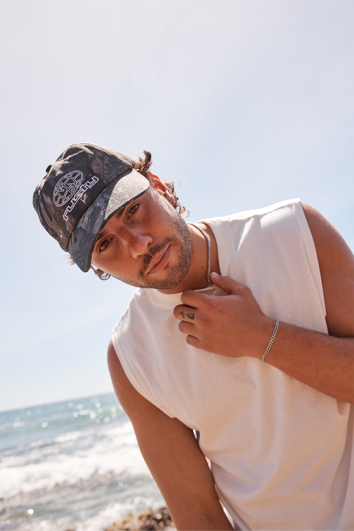 Open Archive Organic Boxy Muscle Tank Off White