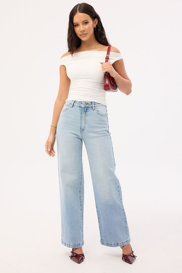 Abrand 94 High Wide Petite Jean Jessie Blue