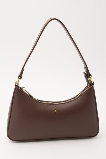 Peta + Jain Josee Shoulder Bag Choc Smooth/Gold