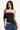 L&t Recycled Strapless Asymmetrical Top Black