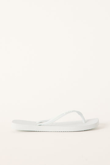 Havaianas Womens Slim Square Solid Thong White