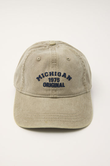 Token Washed Michigan Dad Cap Washed Khaki