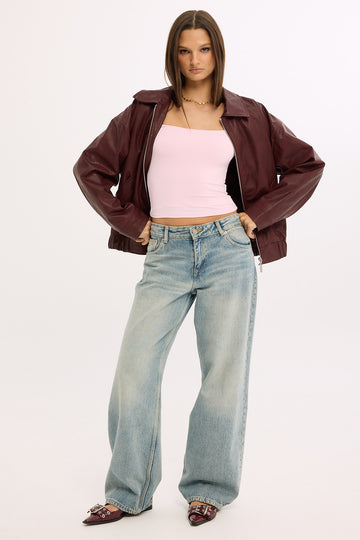 L&t Long Sleeve Scoop Neck Tee Pink