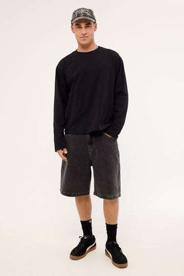 Xlarge Spray Bull Denim 91 Short Washed Black