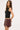 Luck & Trouble Buckle Mid Rise PU Skort Burgundy