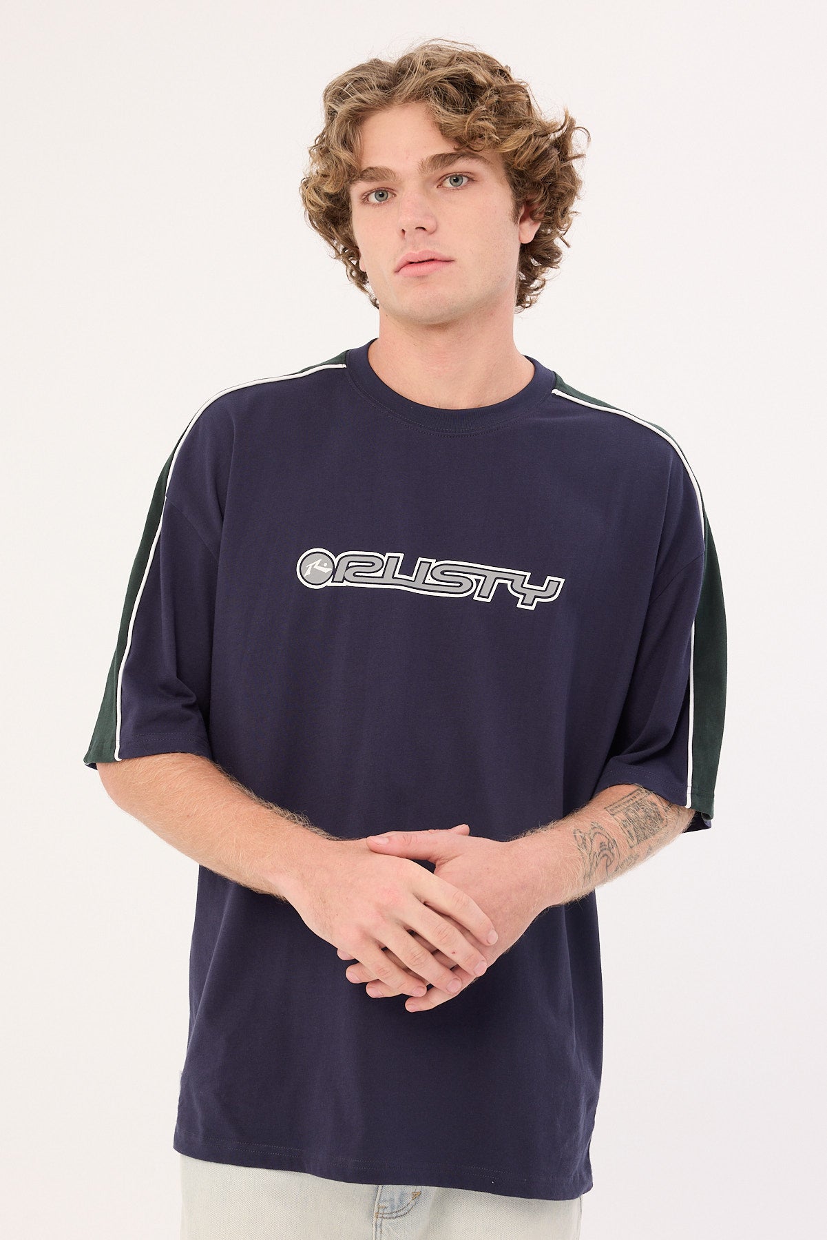 Rusty Alonso Short Sleeve Tee Navy Blue – Universal Store