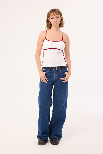 Rusty Wendy Wide Low Rise Jean Deep Sea Blue