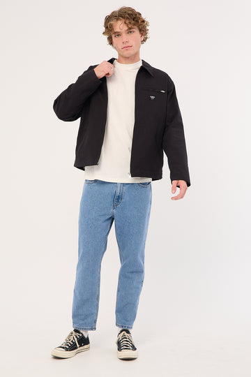 Abrand A3 Crop Jean Simon Bleach Vintage Indigo