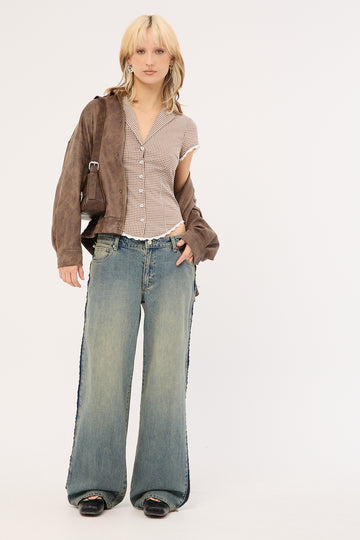 Abrand 99 Baggy Jean Roxie Green/Blue