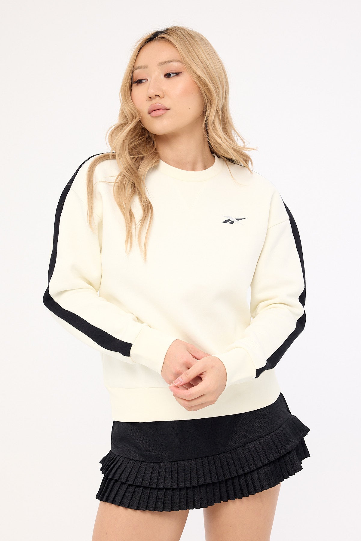 Reebok Bella Oversized Crew Neck Sweater Chalk