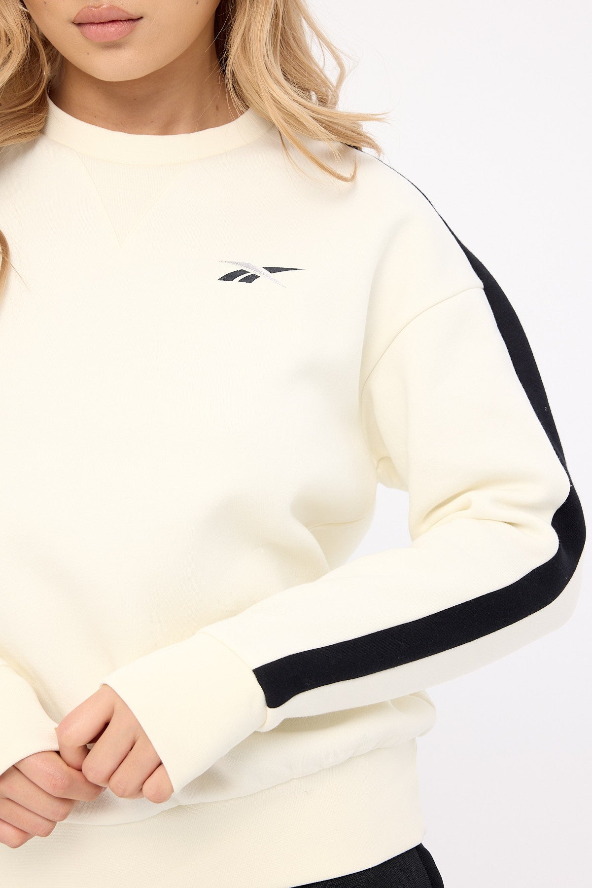 Reebok Bella Oversized Crew Neck Sweater Chalk