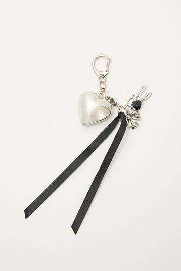 Token Shining Heart Keyring Silver