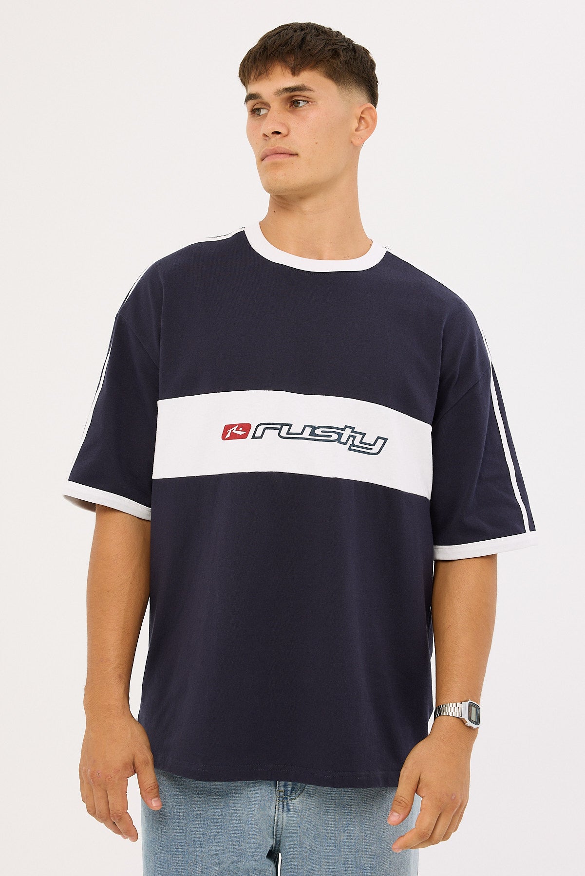 Rusty Super Shaolin 2.0 Short Sleeve Heavy Tee Navy Blue – Universal Store