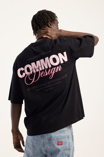 Common Need Compose Heavyweight Easy Tee Jet Black