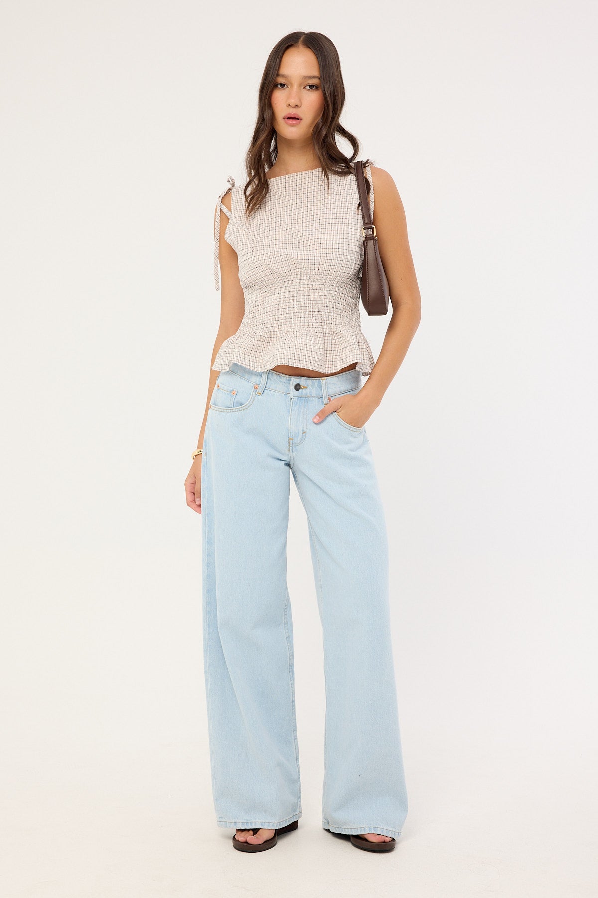 Motel Low Rise Roomy Jean Light Wash Blue