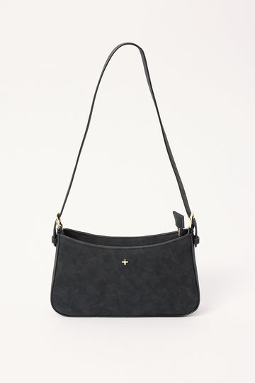 Peta + Jain Lilu Shoulder Bag Black Suede PU
