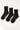 Common Need Basic Quarter Crew Sock 3 Pack Black