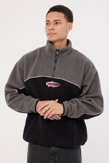 Worship Striker Quarter Zip Polar Fleece Black