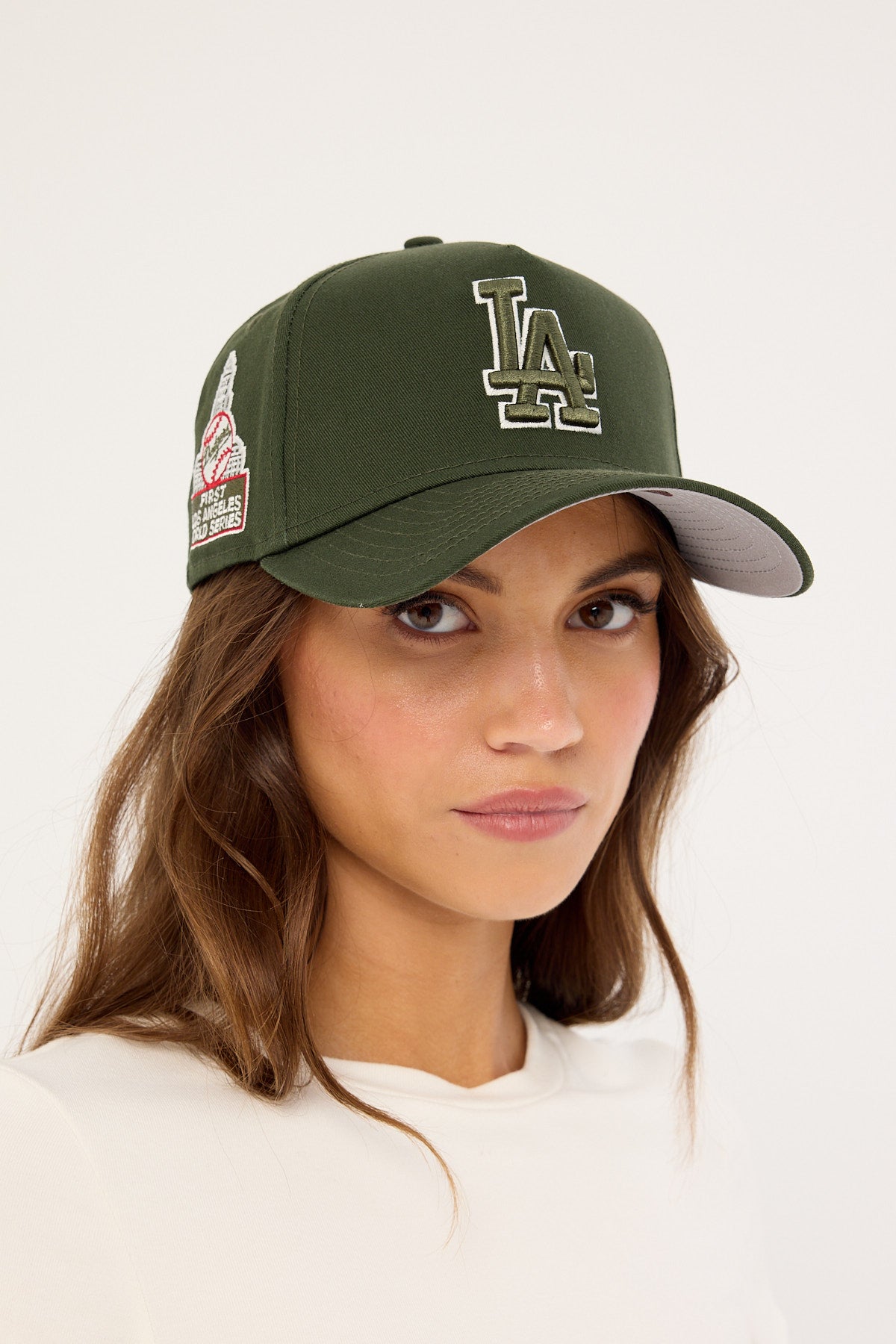 New Era 9Forty A-Frame Cooperstown World Series Los Angeles Dod Dark Seaweed/Grey UV