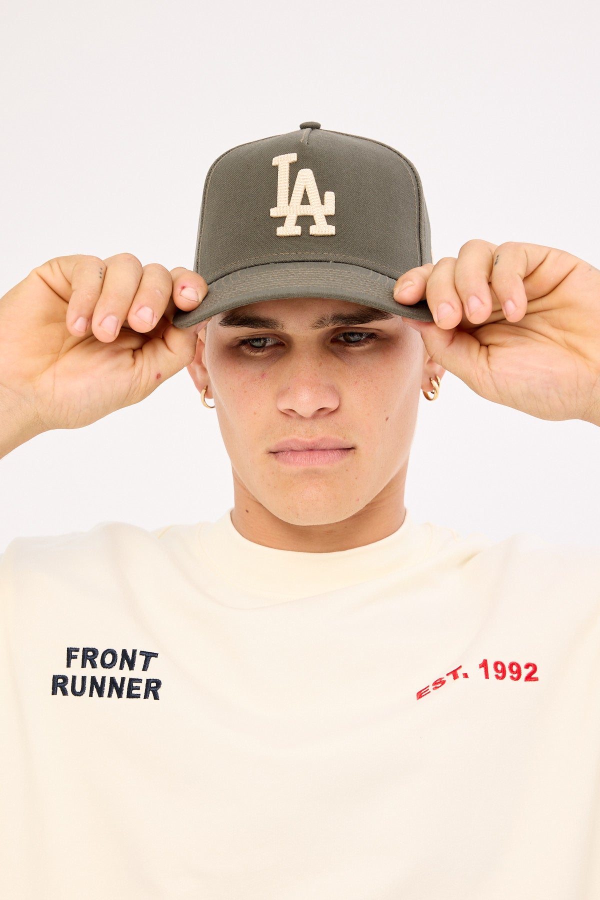 New Era 9Forty A-Frame Moss Canvas Chainstitch Los Angeles Dodg Moss/Moss UV