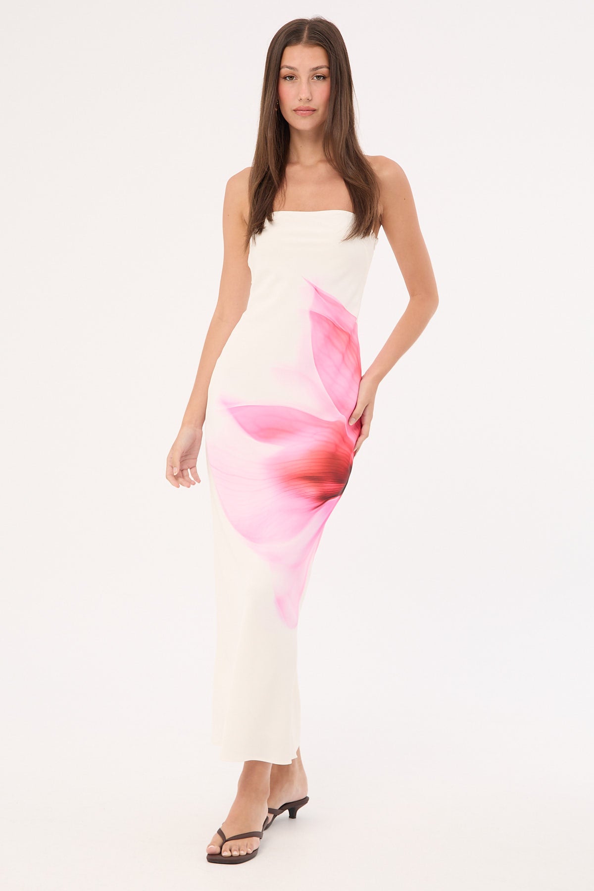 Perfect Stranger Enara Bloom Maxi Dress White