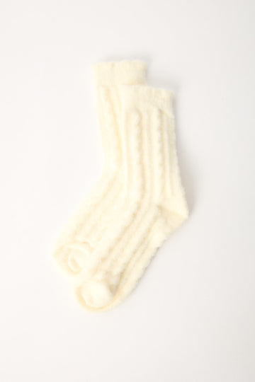 Token Baby Cable Knit Sock Off White