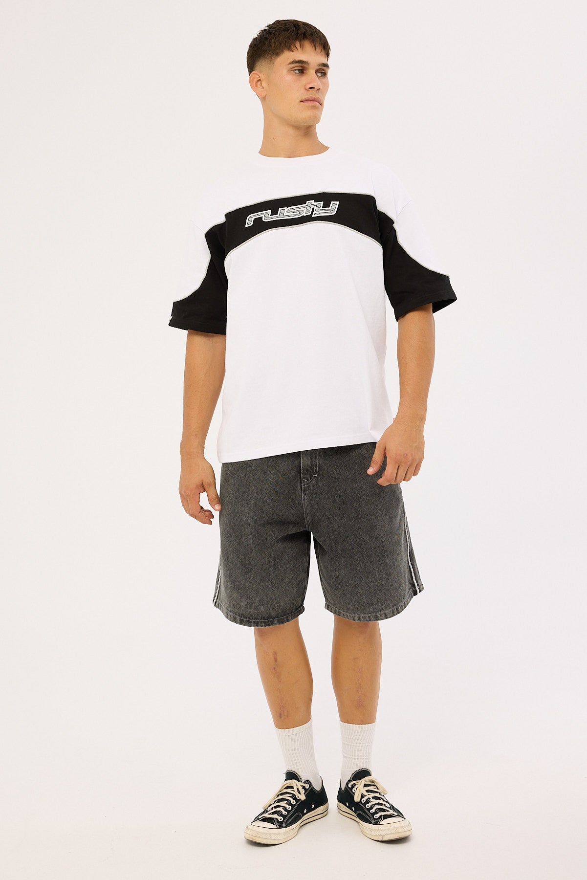 Rusty Flip Daddy 2.0 Jort Stone Black