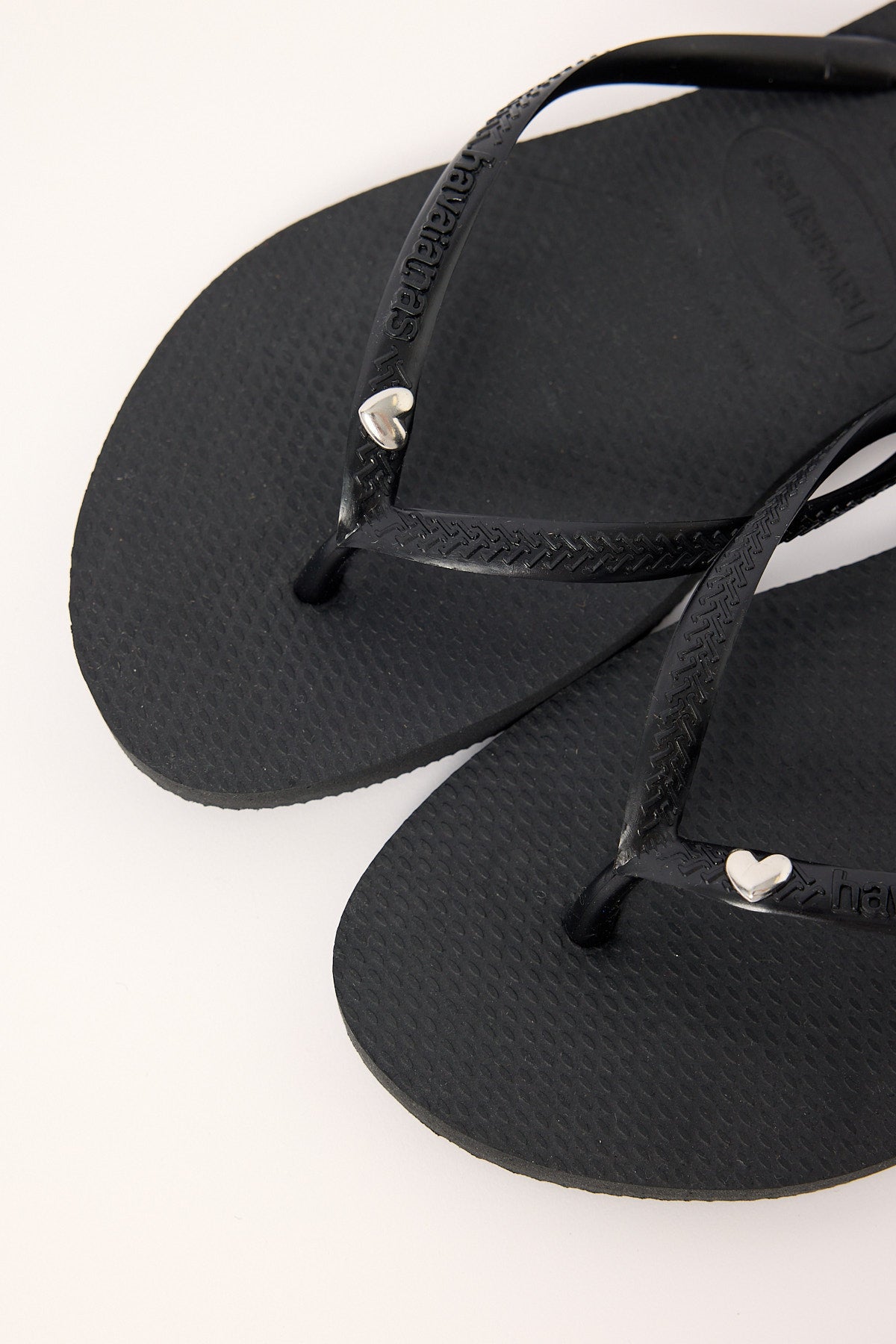 Havaianas Slim Metal Heart Thong Black