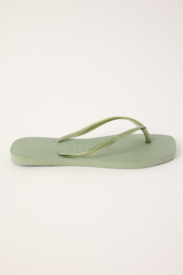 Havaianas Womens Slim Square Thong Smoke Green