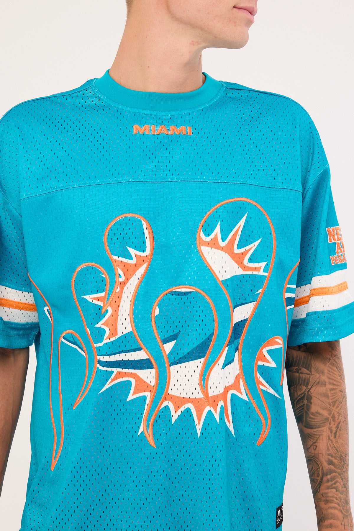 Nena & Pasadena M-Dolphins Flame Tee Aqua