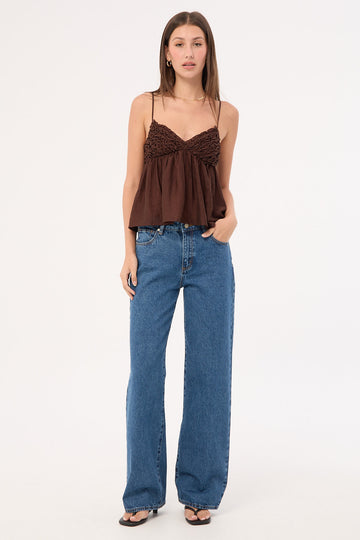 Perfect Stranger Klara Frill Cami Top Brown