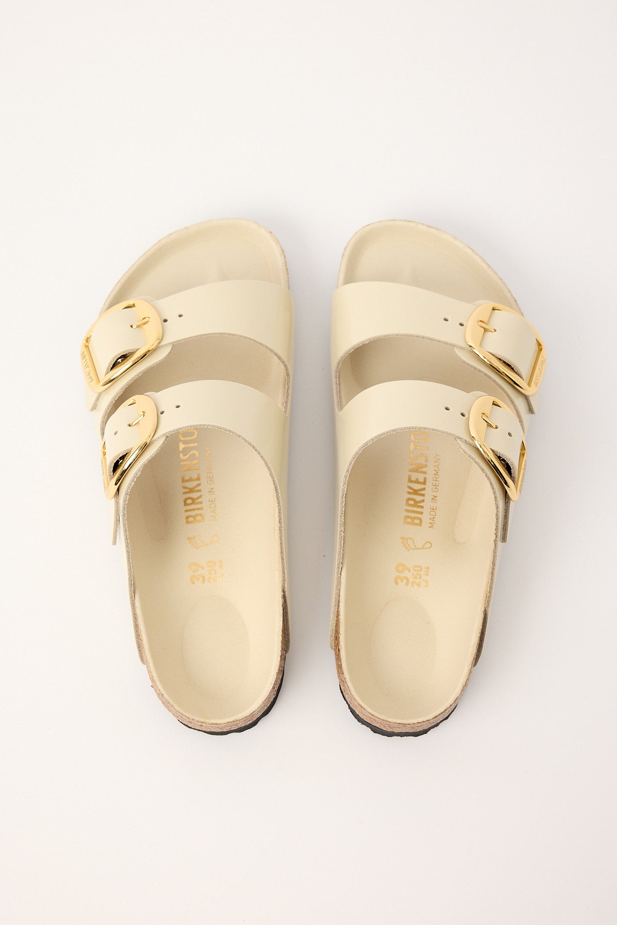 Birkenstock Arizona Big Buckle Patent Regular Ecru