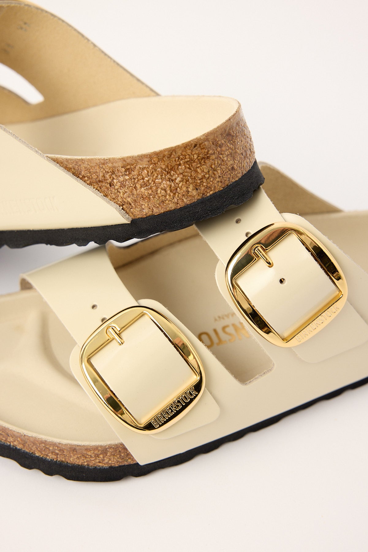 Birkenstock Arizona Big Buckle Patent Regular Ecru