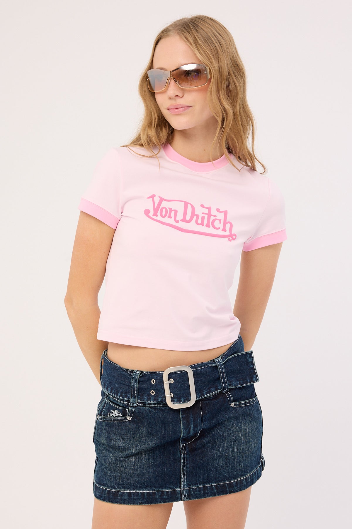 Von Dutch Von Dutch Basic Baby Tee Pink/Baby Pink