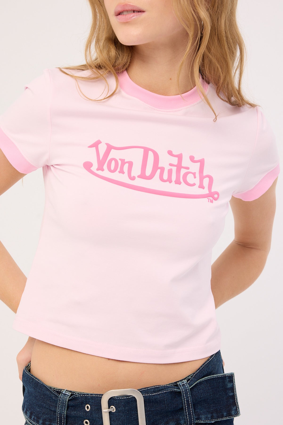 Von Dutch Von Dutch Basic Baby Tee Pink/Baby Pink