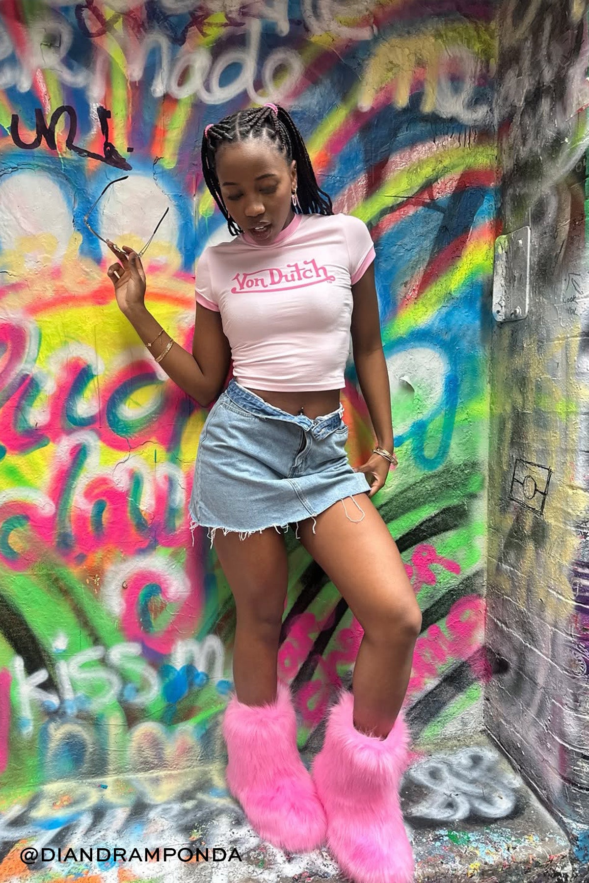 Von Dutch Von Dutch Basic Baby Tee Pink/Baby Pink