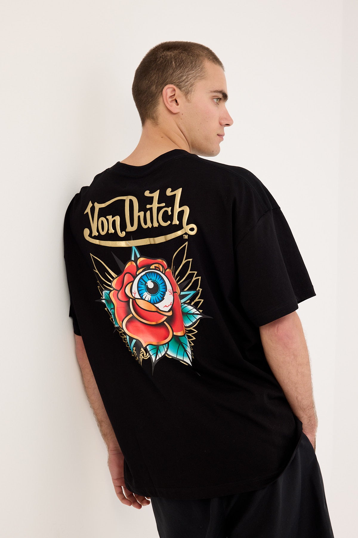 Von Dutch Mens Eye Tee Black