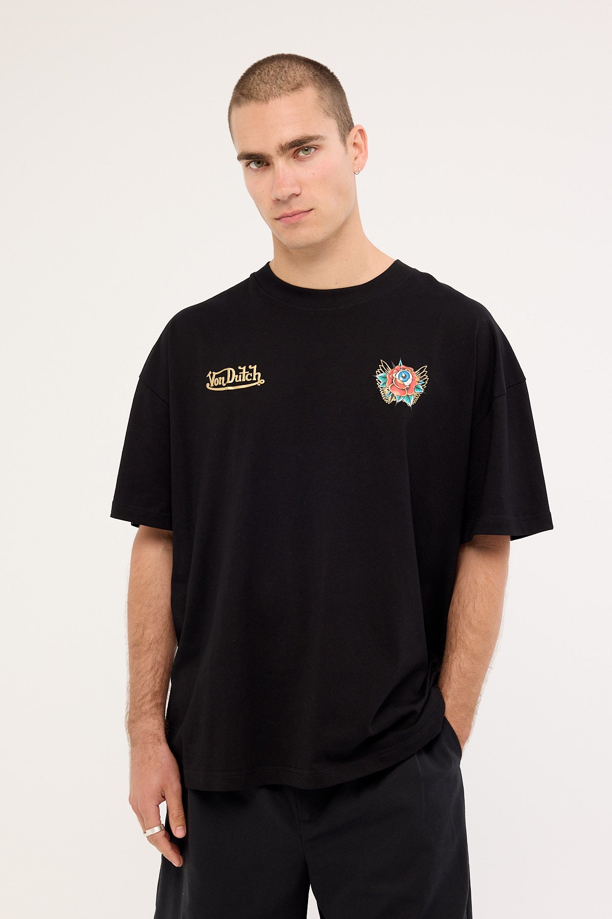Von Dutch Mens Eye Tee Black