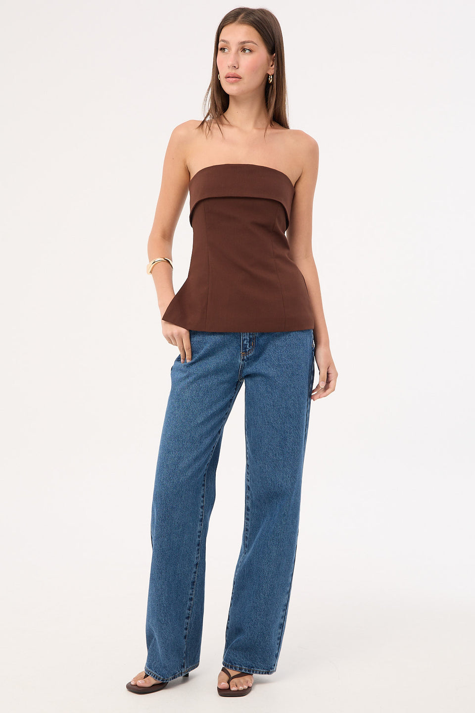 Perfect Stranger Luca Strapless Long Line Top Brown – Universal Store