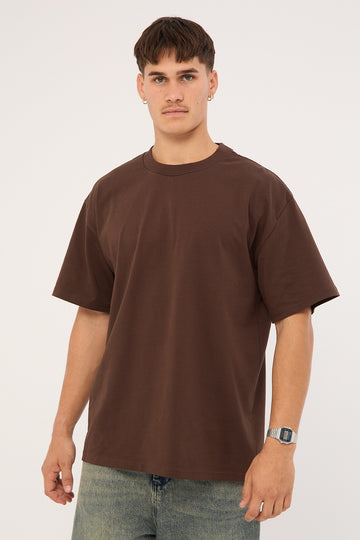 As Colour Heavy Weight Organic Tee Dark Choc