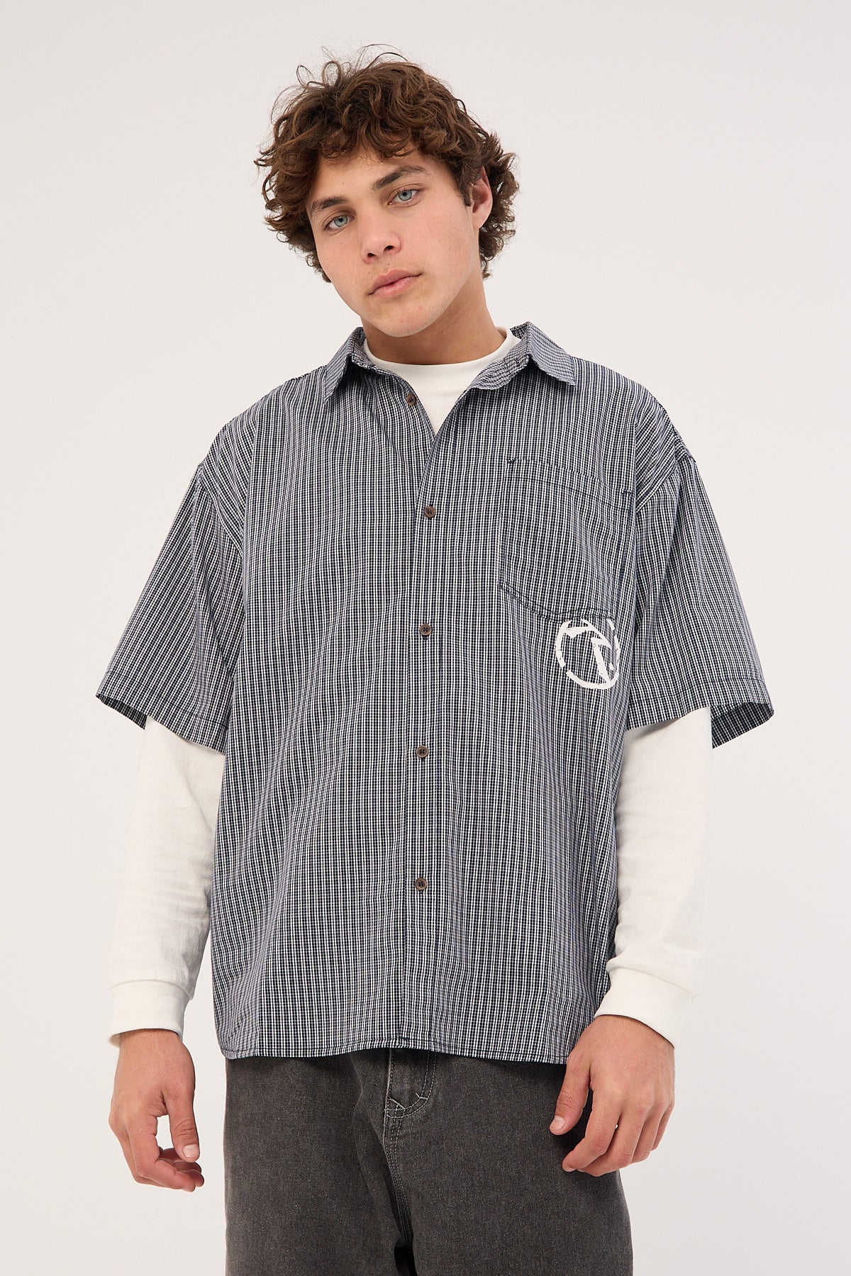 Rusty Resno Recon Shirt Navy Blue