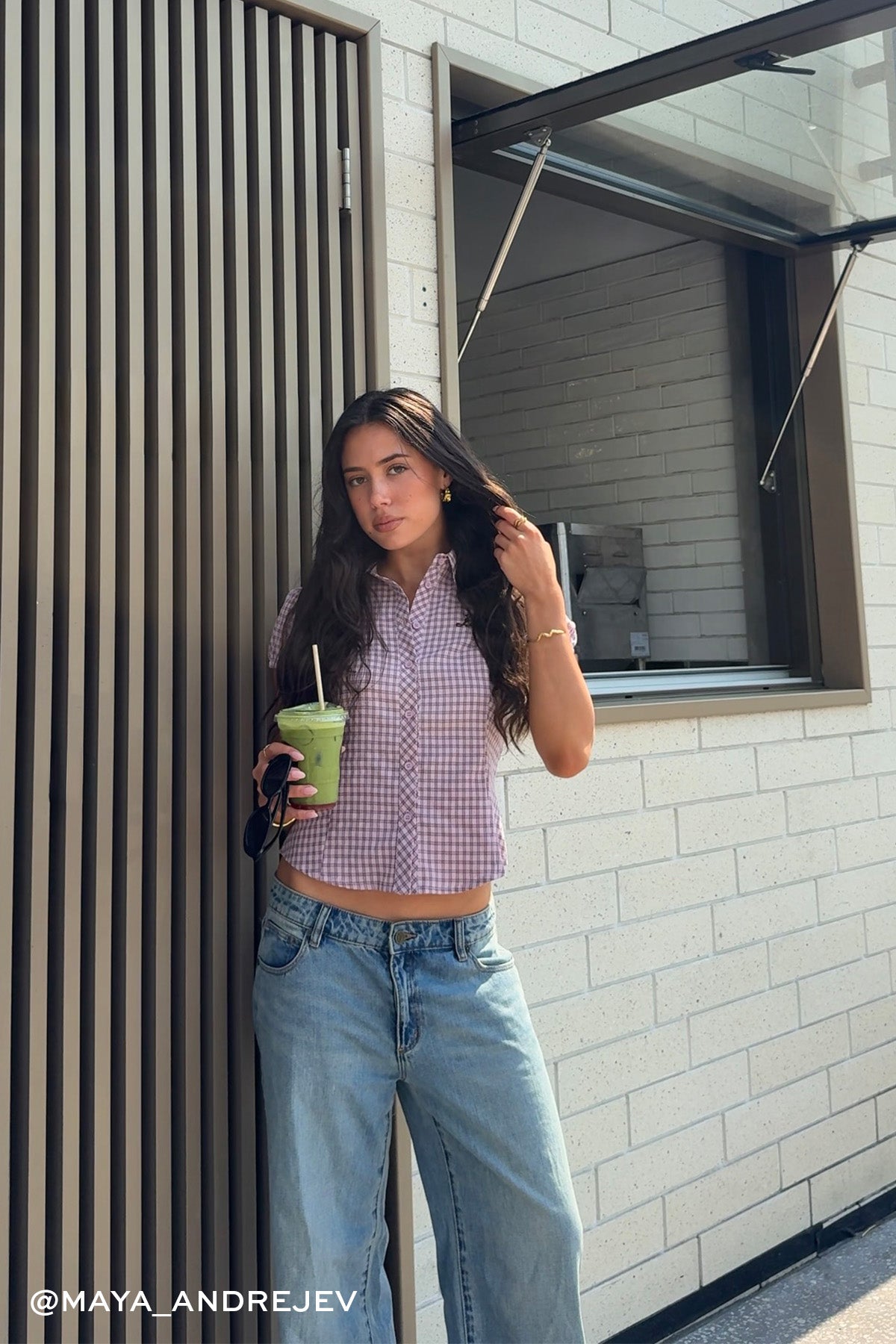 Rusty Missy May Check Shirt Pink/Mink