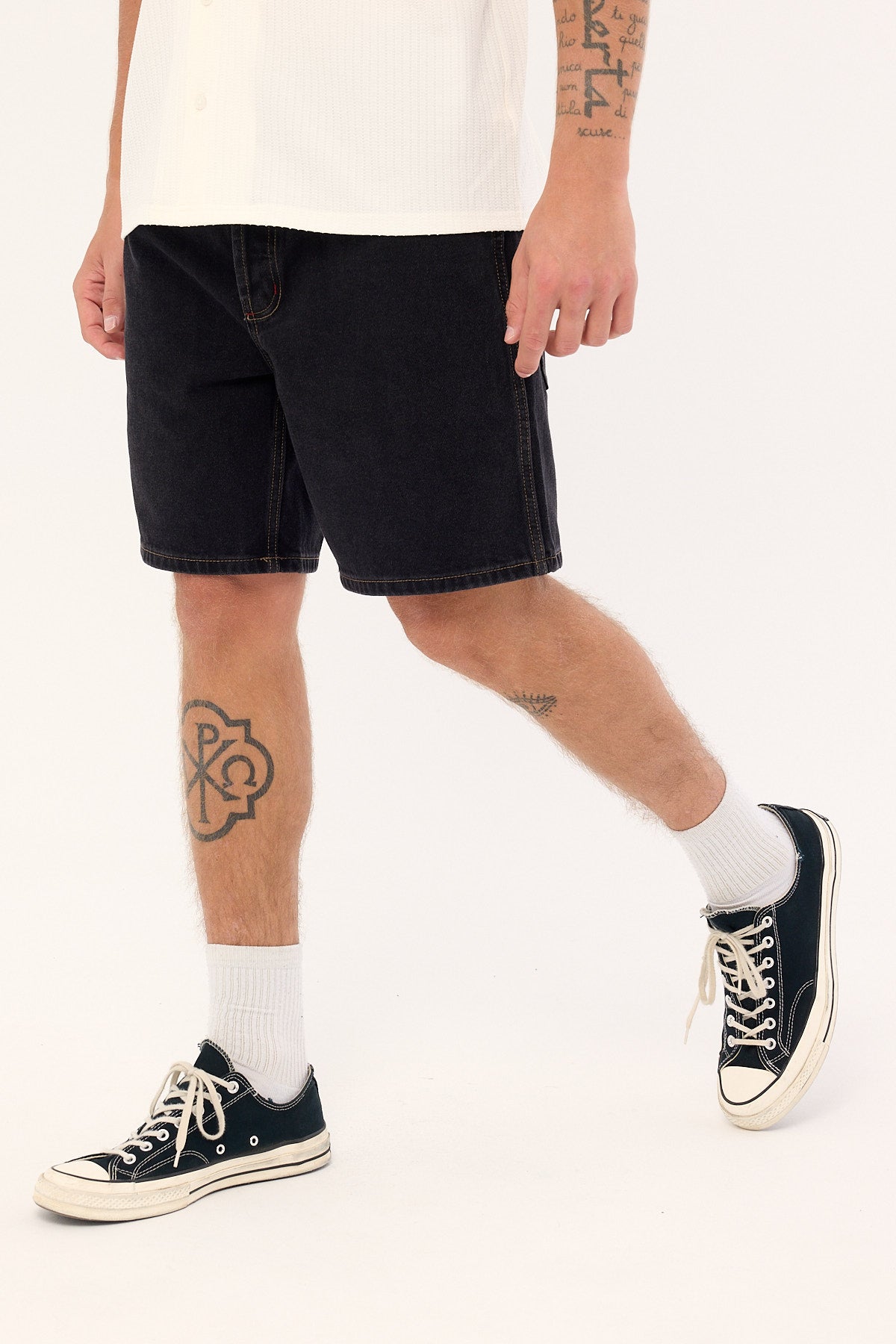 Rolla's Ezy Short Bevel Washed Black